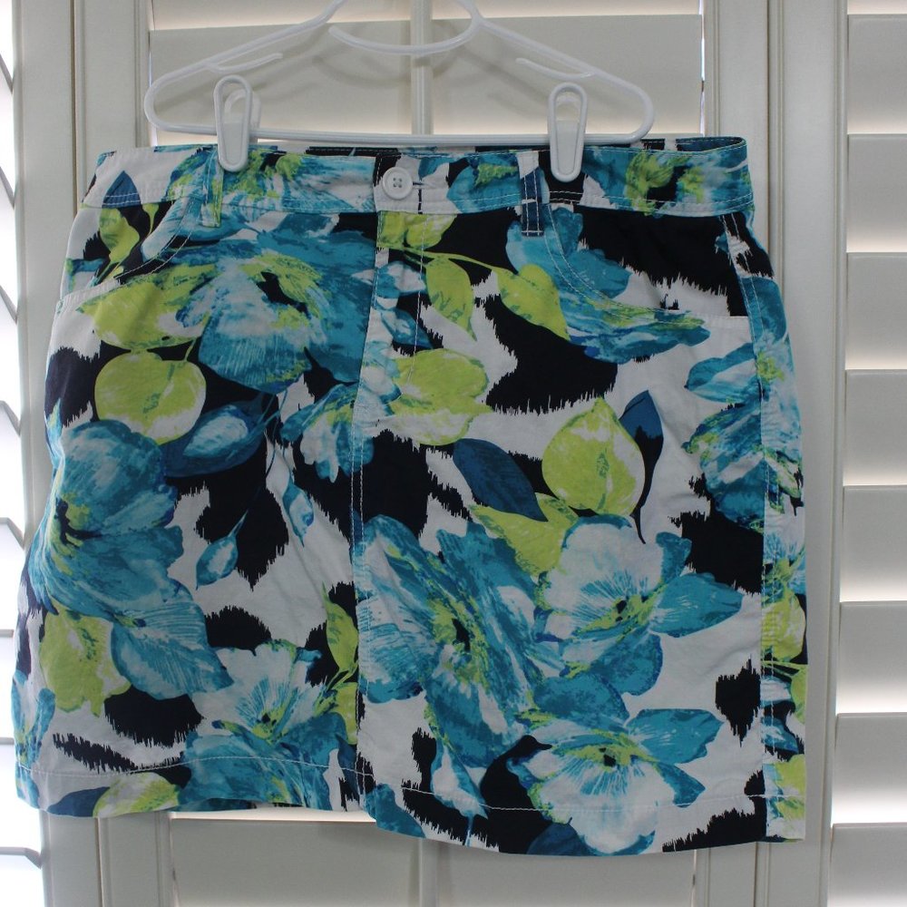 St. John's Bay Skort Tropical Print Size 12